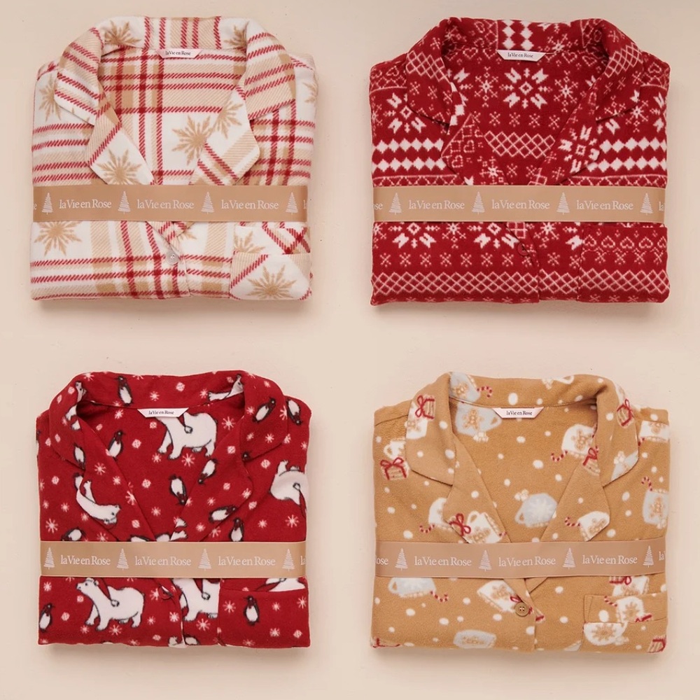 La Vie En Rose Animal Micropolar PJ Set- NWT